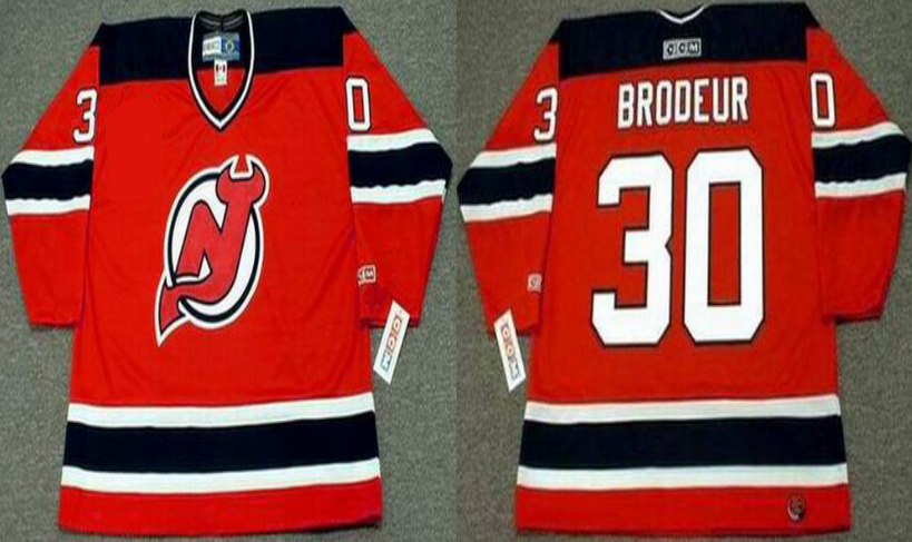 2019 Men New Jersey Devils 30 Brodeur red Style #2 CCM NHL jerseys